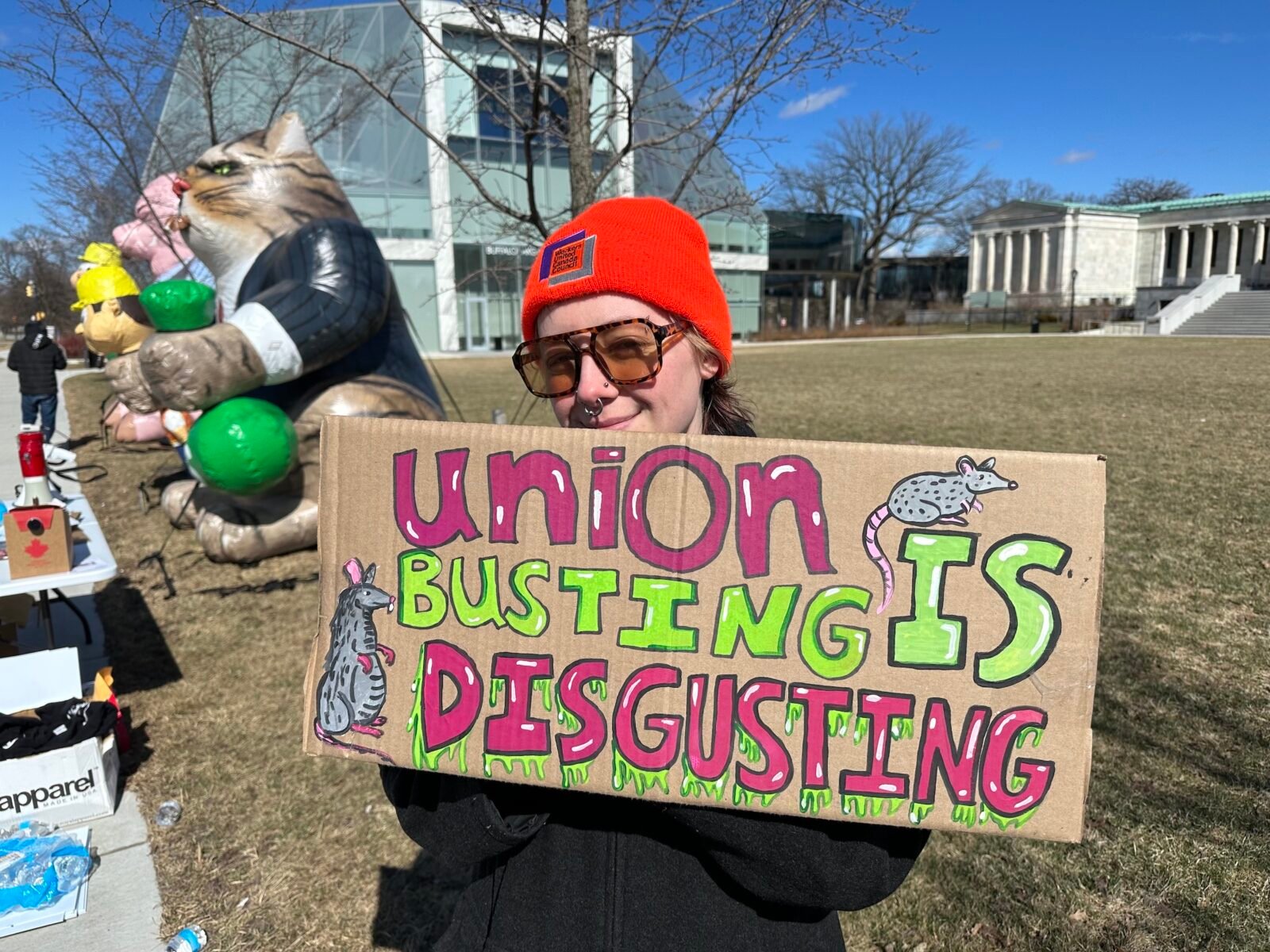 Buffalo AKG Art Museum Workers denying fired from 13 Union members