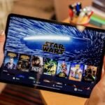 Disney+ Star Wars section on a tablet - Streaming lifestyle shot