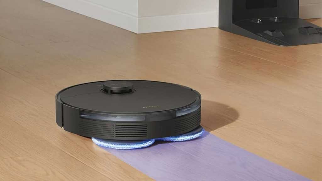 Robot vacuum cleaning a wood floor