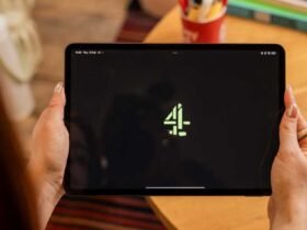 Channel 4 logo on a tablet - Streaming lifestyle shot