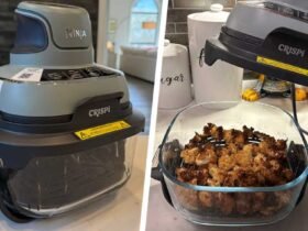Two images of the Ninja Crispi: with the lid on and off