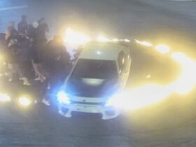 Stunt steering programs, spectators and a ring of fire are interrupted by agents with tires deflation devices in Lincoln Park (video)