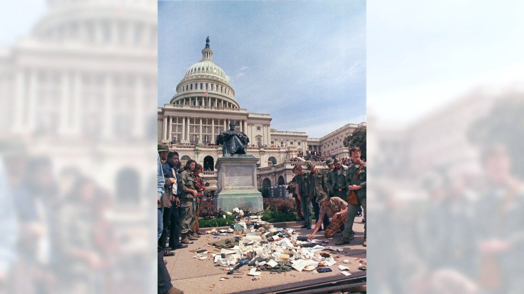 April 23, Vietnam veterans stage protest at U.S. Capitol
