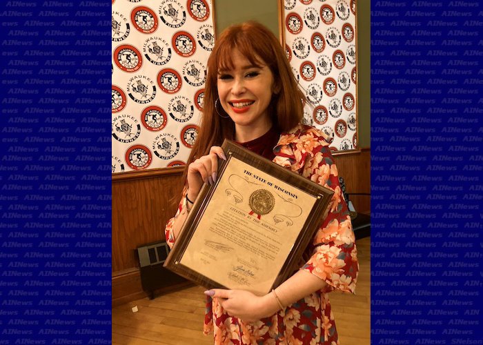 Renee Olstead honored by Wisconsin State Assembly for Advocacy, Penthouse Poty Win
