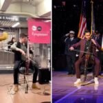 Attacked Subway Cellist plays National Anthem for Knicks