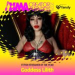Goddess Lilith receives 2 XMA Creator Awards -Nominations