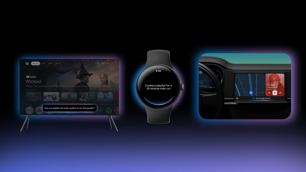 Google Gemini comes to Android Auto, wears OS, Google TV and more