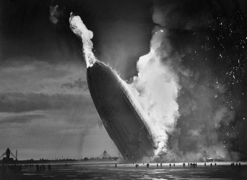 May 6, the Hindenburg crashes in flames in New Jersey