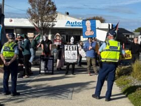 'Shame!': Peters greeted with protest at Hillside