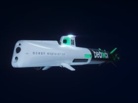 An illustration shows Bedrock Ocean's AUV.