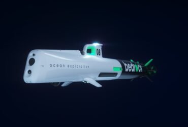 An illustration shows Bedrock Ocean's AUV.