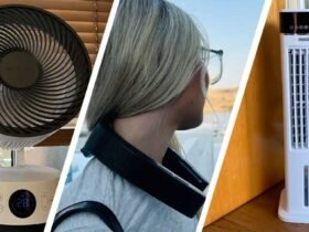 A table fan, a wearable fan and an air cooler
