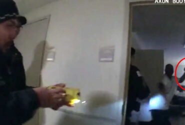 Chicago Police Sergeant is almost killed by a knife-waving man before backup officers kill the attacker (videos)