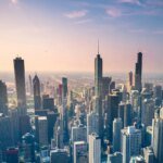 Chicago city skyline, USA