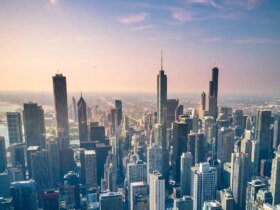 Chicago city skyline, USA