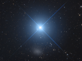 a large blue star with radiant points