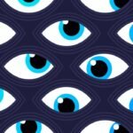 Seamless Eyes Spy Abstract Background Pattern