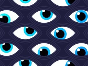Seamless Eyes Spy Abstract Background Pattern