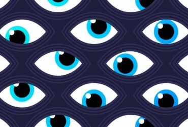 Seamless Eyes Spy Abstract Background Pattern
