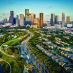 Houston, Texas Skyline At Sunset