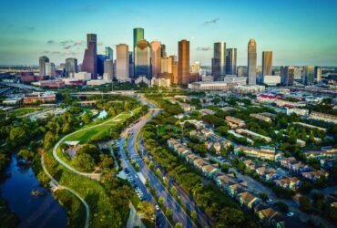 Houston, Texas Skyline At Sunset